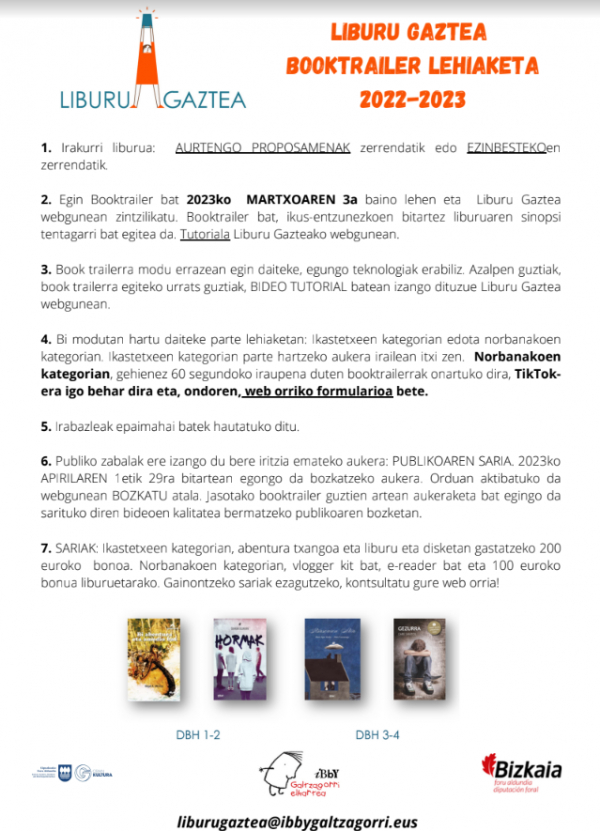 Liburu Gaztea Booktrailer Lehiaketa