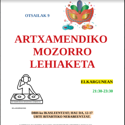 ARTXAMENDIKO MOZORRO LEHIAKETA