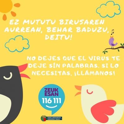 Zeuk esan zerbitzua Konfinamenduan