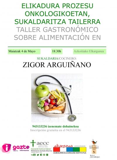 Elikadura prozesu onkologikoetan sukaldaritza tailerra