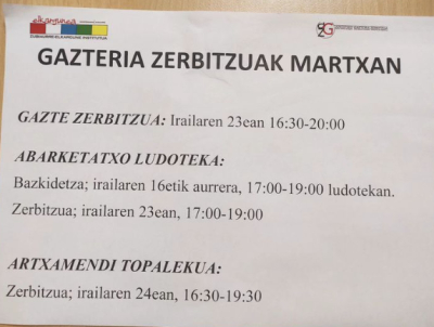 ZERBITZUEN IREKIERA DATAK