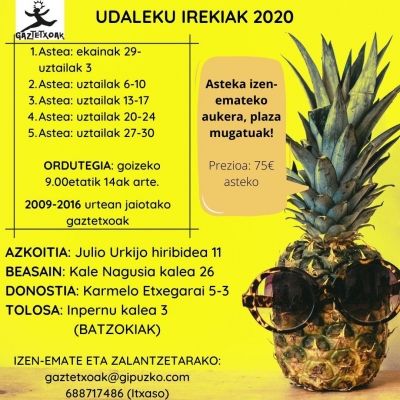 Udaleku irekiak Azkoitian