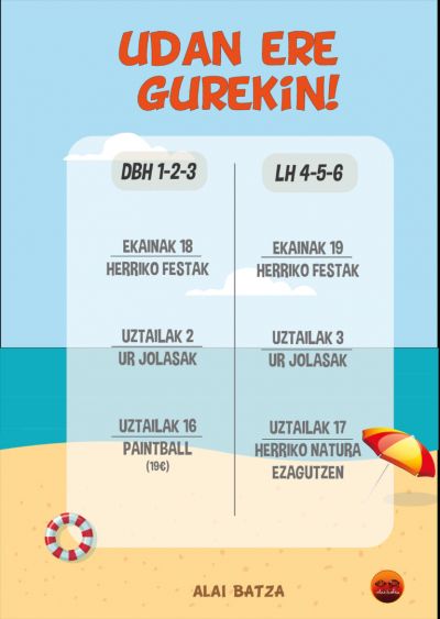 Udan ere gurekin!! egitasmoa
